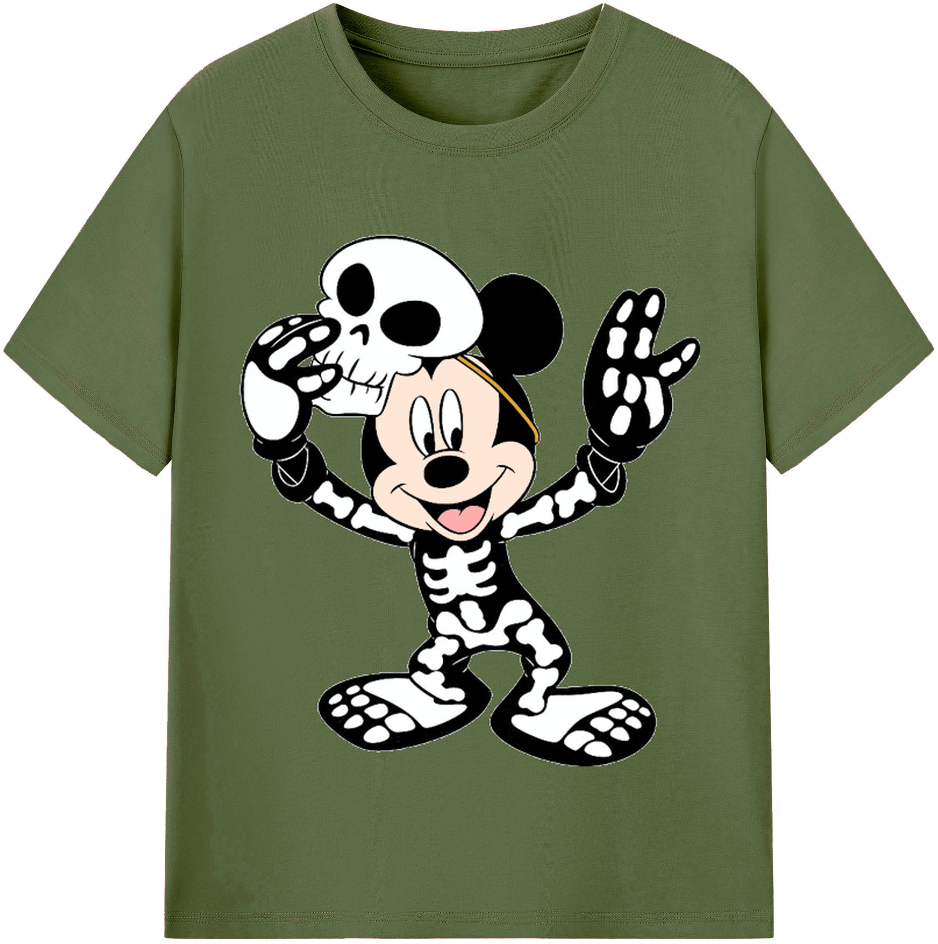 （画像用） ミッキーマウス Mickey Mouse 綿100％半袖Tシャツ（フロントプリント）